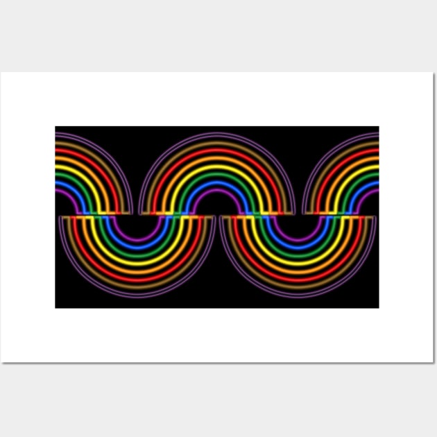 POC Inclusive Neon Light Rainbow 2 Wall Art by SpectreSparkC